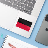 Vlag van Nijmegen, Nederland Sticker (Laptop met iPhone)