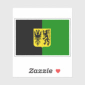 Vlag van Ninove, België Sticker (Vel)