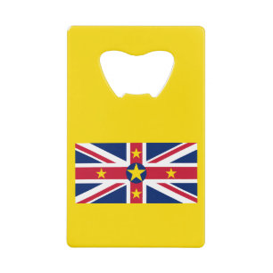 Vlag van Niue Creditkaart Flessenopener