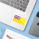 Vlag van Niue, Nieuw-Zeeland Sticker (Laptop met iPhone)