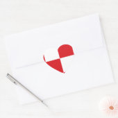 Vlag van Noord-Brabant Hart Sticker (Envelop)