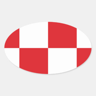 Vlag van Noord-Brabant Ovale Sticker
