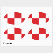 Vlag van Noord-Brabant Ovale Sticker (Vel)