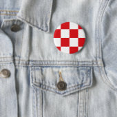 Vlag van Noord-Brabant Ronde Button 5,7 Cm (In situ)