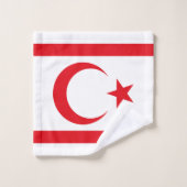 vlag van Noord-Cyprus Bad Handdoek (Wasdoekje)