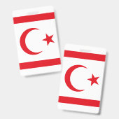 Vlag van Noord-Cyprus Badge (Voor- en achterkant)
