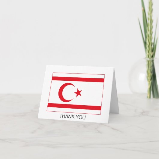 Vlag van Noord-Cyprus Bedankkaart (Voorkant)