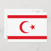 vlag van Noord-Cyprus Briefkaart (Voorkant / Achterkant)
