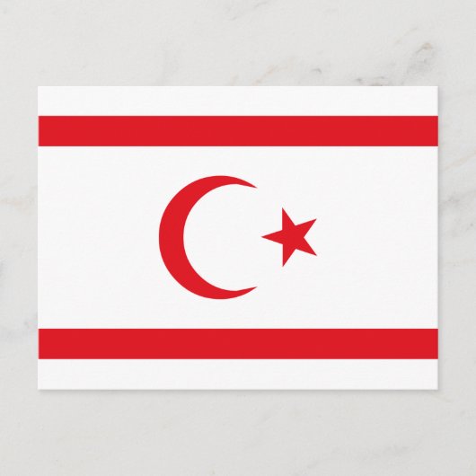 vlag van Noord-Cyprus Briefkaart (Voorkant)