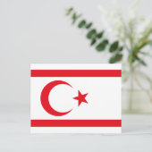 vlag van Noord-Cyprus Briefkaart (Staand voorkant)