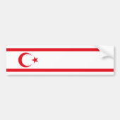 vlag van Noord-Cyprus Bumpersticker (Voorkant)