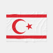 vlag van Noord-Cyprus Fleece Deken (Voorkant (Horizontaal))