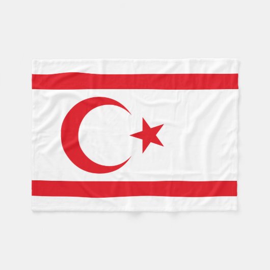 vlag van Noord-Cyprus Fleece Deken (Voorkant (Horizontaal))