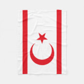 vlag van Noord-Cyprus Fleece Deken (Voorkant)
