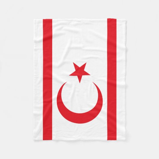 vlag van Noord-Cyprus Fleece Deken (Voorkant)