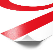 vlag van Noord-Cyprus Foto Afdruk (Hoek)