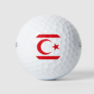 Vlag van Noord-Cyprus Golfballen