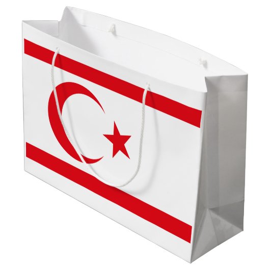 vlag van Noord-Cyprus Groot Cadeauzakje (Achterkant Gekanteld)