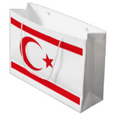 vlag van Noord-Cyprus Groot Cadeauzakje (Voorkant Gekanteld)