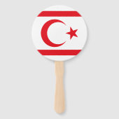 Vlag van Noord-Cyprus Handwaaier (Achterkant)