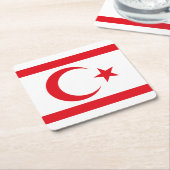 vlag van Noord-Cyprus Kartonnen Onderzetters (Schuin)