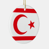 Vlag van Noord-Cyprus Keramisch Ornament (Rechts)