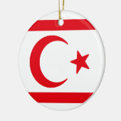 Vlag van Noord-Cyprus Keramisch Ornament (Links)