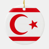 Vlag van Noord-Cyprus Keramisch Ornament (Achterkant)