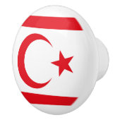vlag van Noord-Cyprus Keramische Knop (Rechts)