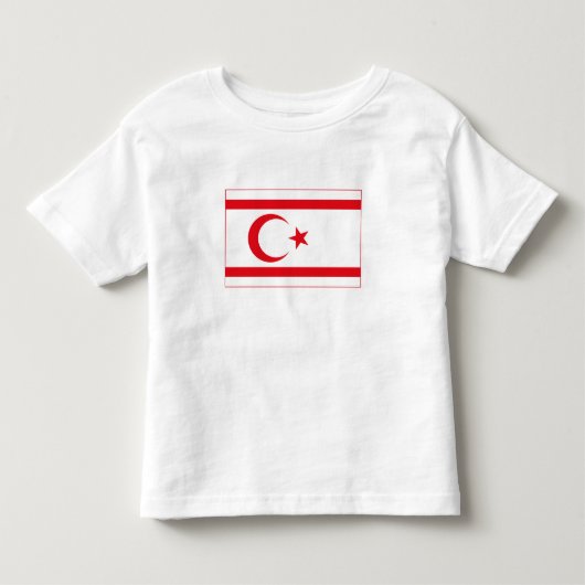 Vlag van Noord-Cyprus Kinder Shirts (Voorkant)