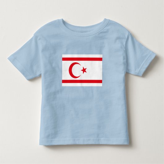 vlag van Noord-Cyprus Kinder Shirts (Voorkant)