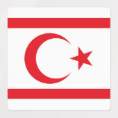 Vlag van Noord-Cyprus Labels (Design 1)