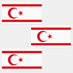 Vlag van Noord-Cyprus Labels