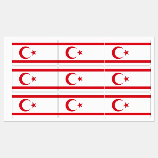 vlag van Noord-Cyprus Labels (Vel)