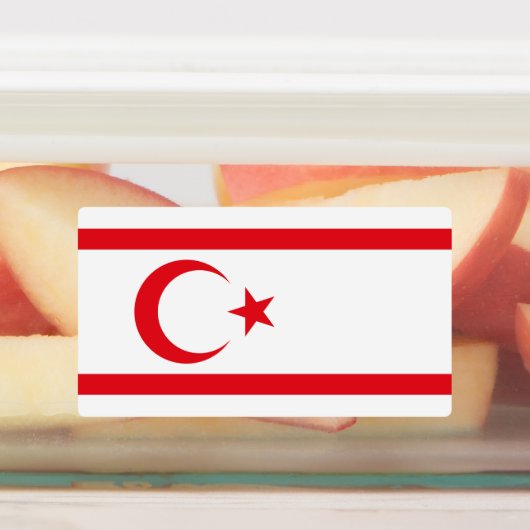vlag van Noord-Cyprus Labels (Aangebracht)