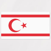 vlag van Noord-Cyprus Labels (Design 2)