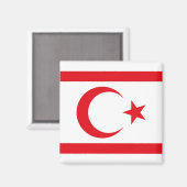 vlag van Noord-Cyprus Magneet (Voorkant / Achterkant)
