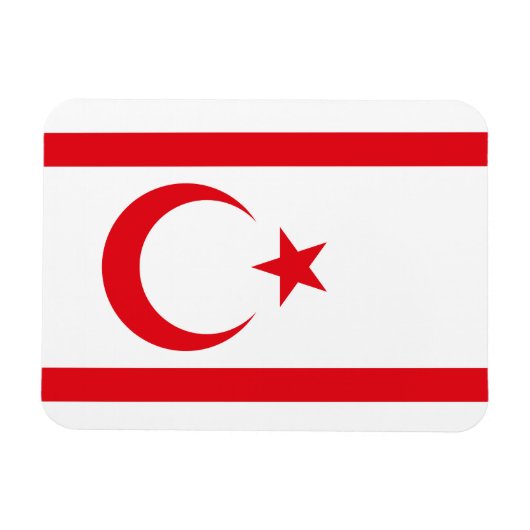 vlag van Noord-Cyprus Magneet (Horizontaal)
