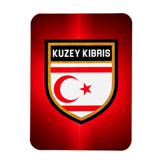 vlag van Noord-Cyprus Magneet (Verticaal)