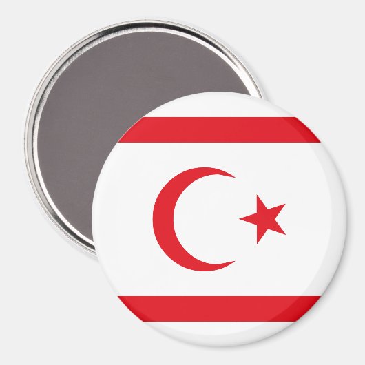 vlag van Noord-Cyprus Magneet (Voorkant / Achterkant)