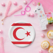 vlag van Noord-Cyprus Papieren Bordje (Feest)