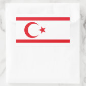 vlag van Noord-Cyprus Rechthoekige Sticker (Tas)