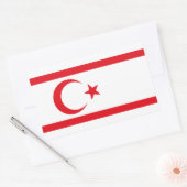 vlag van Noord-Cyprus Rechthoekige Sticker (Envelop)