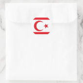 Vlag van Noord-Cyprus Ronde Sticker (Tas)