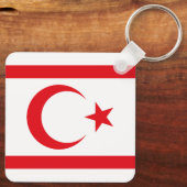 vlag van Noord-Cyprus Sleutelhanger (Achterkant)