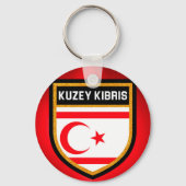 vlag van Noord-Cyprus Sleutelhanger (Voorkant)