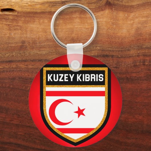 vlag van Noord-Cyprus Sleutelhanger (Voorkant)