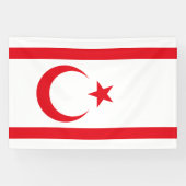 vlag van Noord-Cyprus Spandoek (Horizontaal)