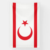 vlag van Noord-Cyprus Spandoek (Verticaal)