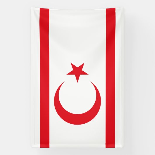 vlag van Noord-Cyprus Spandoek (Verticaal)